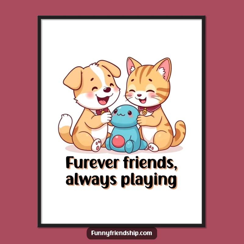 Free Printable Wall Art: Funny Dog & Cat Toy Mischief, Hilarious Downloadable Decor!