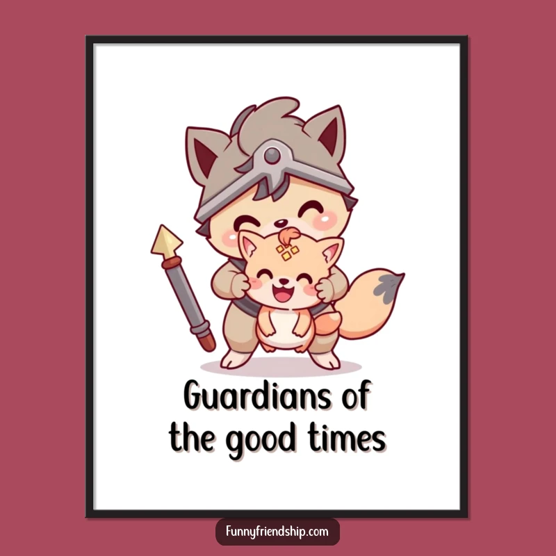 Funny Free Printable Brave Friend Wall Art: Humorous Downloadable Decor for Cozy Spaces