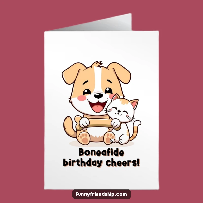 Free Printable Dog & Cat Birthday Card - Sharing Fun Funny Downloadable Gift