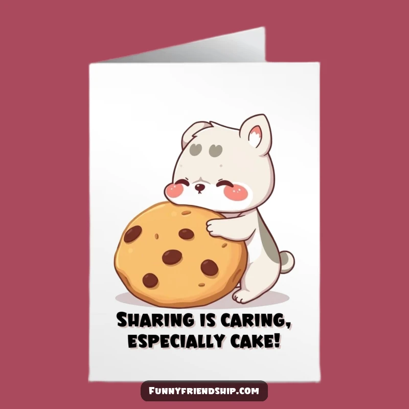 Free Printable Birthday Card: Funny Animal Cookie Share Downloadable Gift