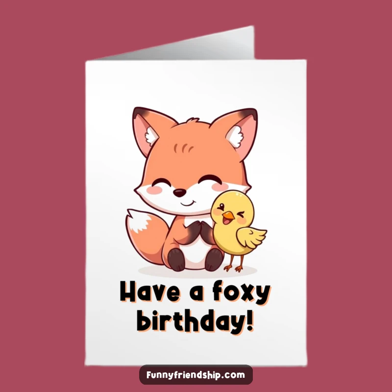 Free Printable Fox's Secret Birthday Card - Funny Downloadable Gift