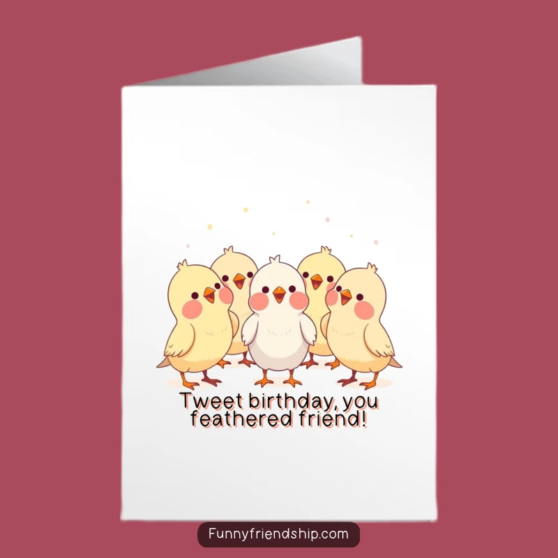 Free Printable Funny Birthday Card: Singing Birds - Musical Downloadable Gift for a Song
