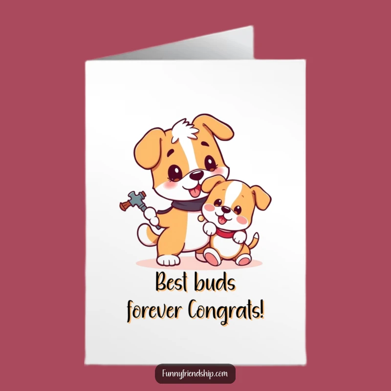 Free Printable Dog Congratulations Card: Guarding Success, Hilarious Doggo Downloadable