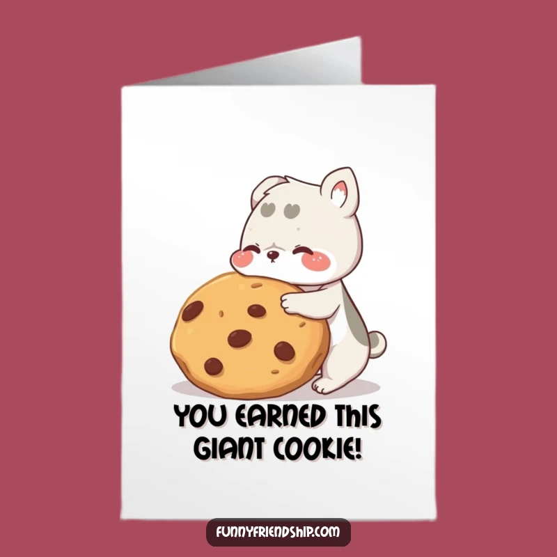 Free Printable Congrats Card: Funny Animal Cookie Share Downloadable Gift