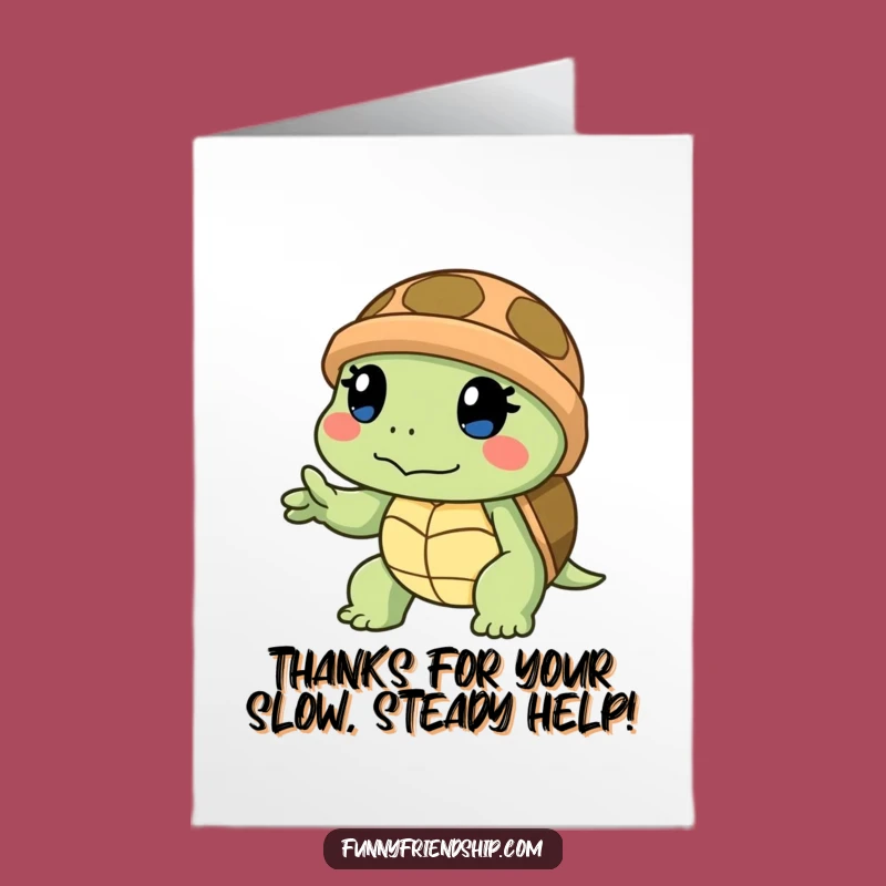 Free Printable Turtle Thank You Card - Helping Hand Downloadable Gift!