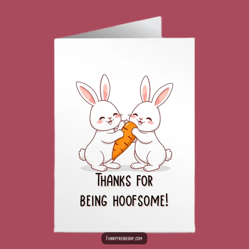 Free Printable Rabbit Thank You Card - Funny High-Five Carrot Downloadable DIY