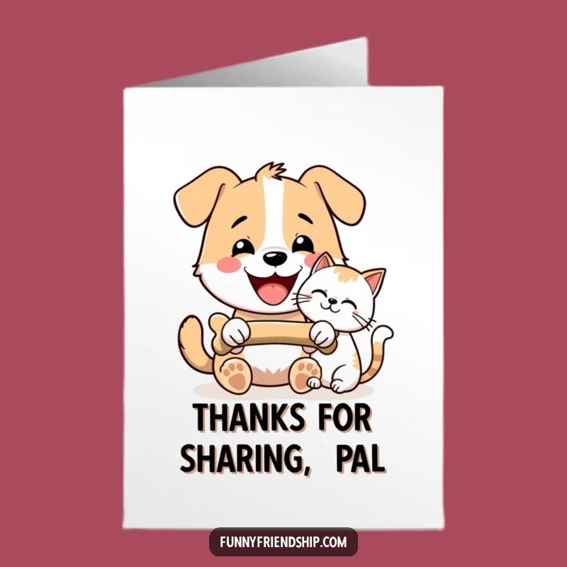 Free Printable Dog & Cat Thank You Card - Sharing Peace Funny Downloadable