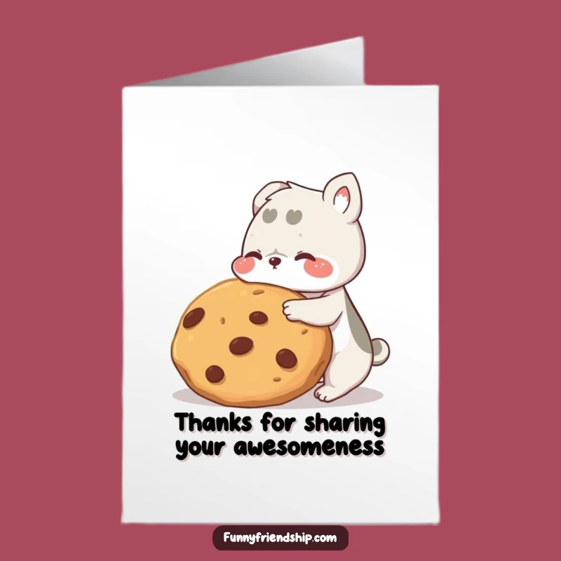 Free Printable Thank You: Funny Animal Cookie Share Downloadable Gift