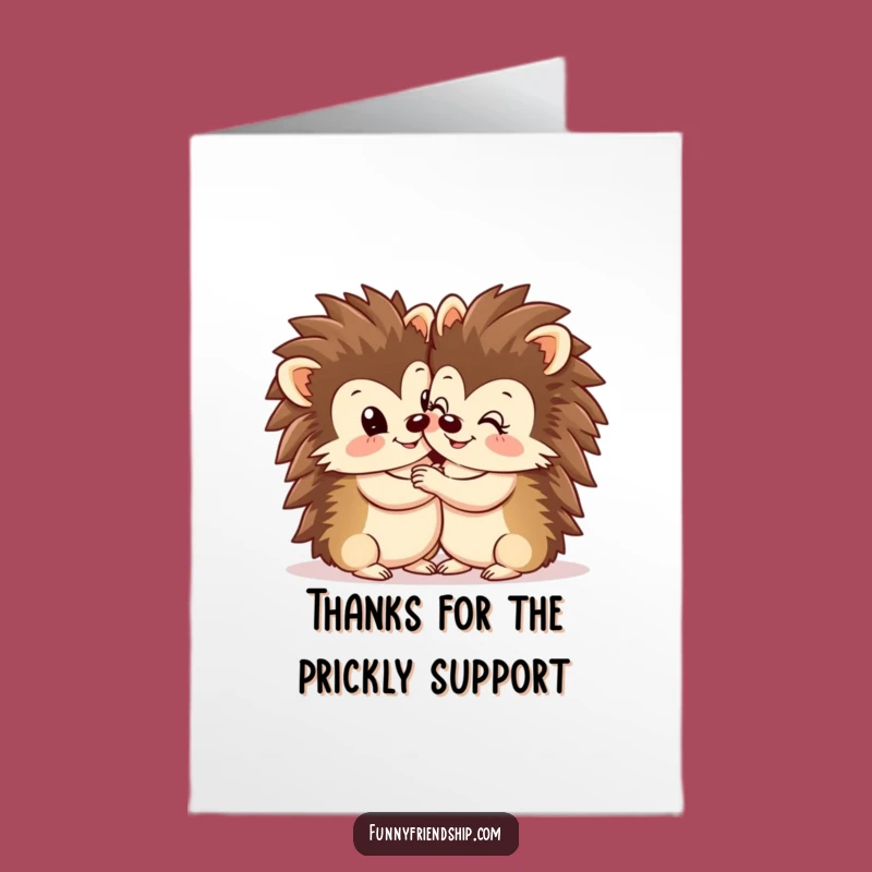Free Printable Hedgehog Thank You Card - Sweet Hugs Design Funny Downloadable