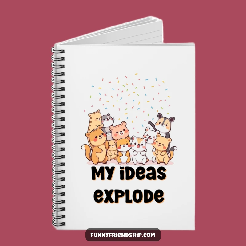 Funny Animal Confetti Notebook: Jot Down Your Party Plans with Joy