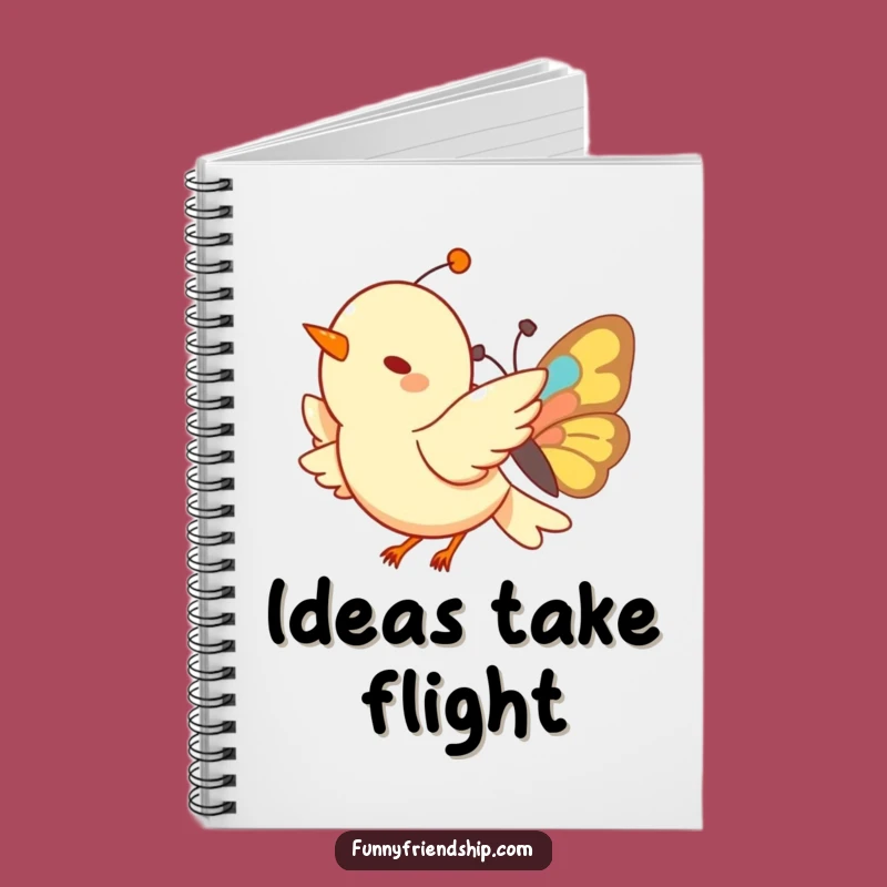 Funny Bird & Butterfly Notebook: Jot Down Joyful Ideas, Perfect Funny Gift for Writers