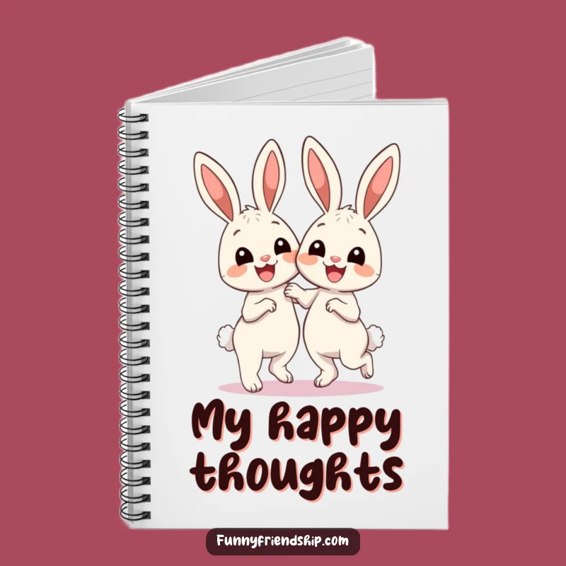Funny Bunny Dance Notebook - Cute Journal for Jotting Down Happy Thoughts