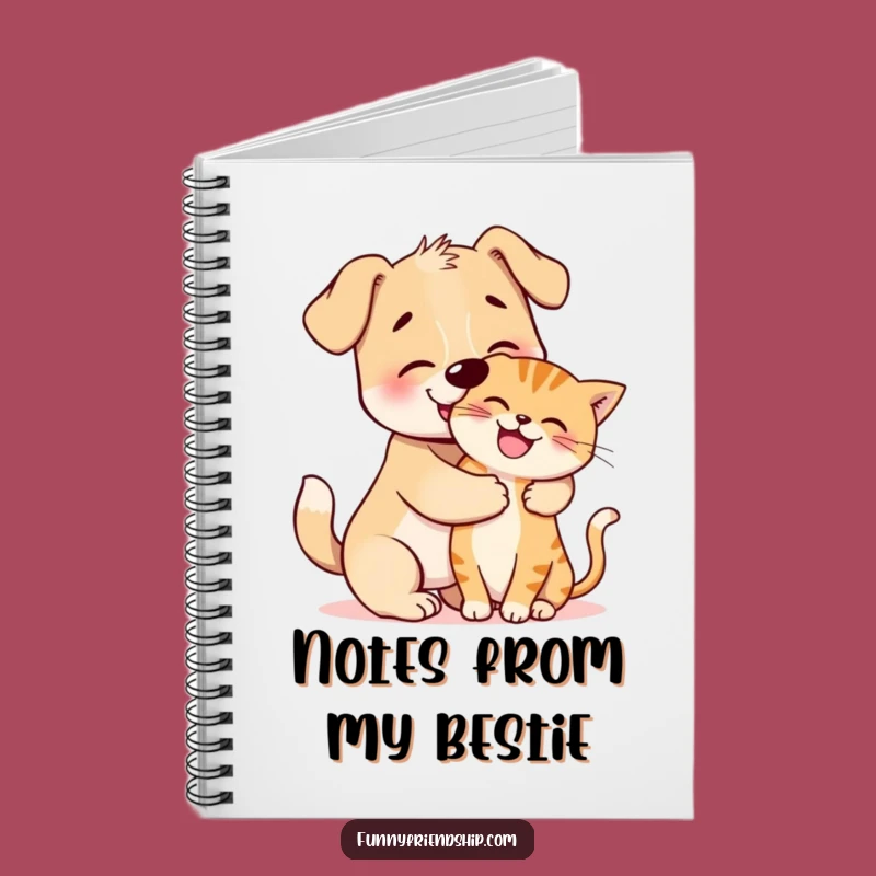 Funny Dog and Cat Hug Notebook: Journal Your Adventures with Joy