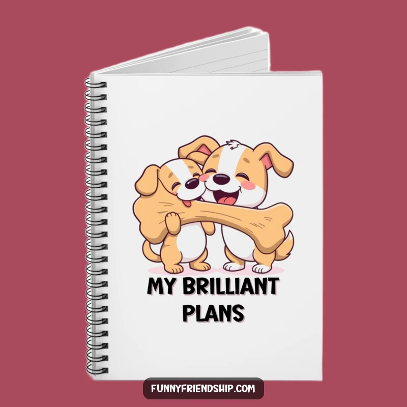 Funny Dog Bone Sharing Notebook: Jot Down Ideas with Canine Charm