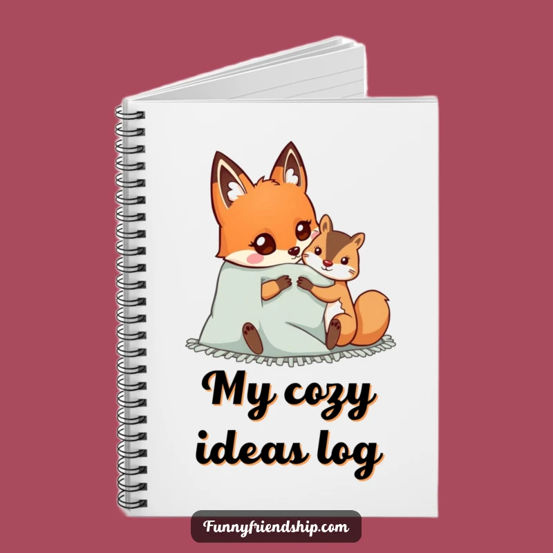 Funny Fox Notebook: Cozy Blanket Friendship Journal, Perfect Gift