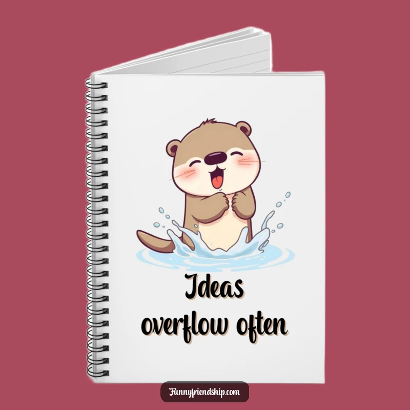 Funny Otter Splash Notebook: Jot Down Ideas with Giggles, Perfect Gift