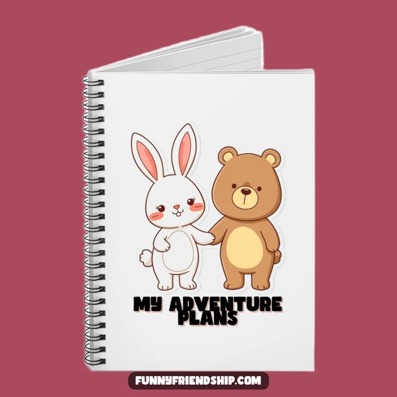 Funny Rabbit Bear Friendship Notebook: Jot Down Sweet Memories