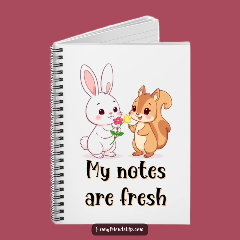 Funny Rabbit Squirrel Flower Notebook: Jot Down Ideas with Gentle Charm