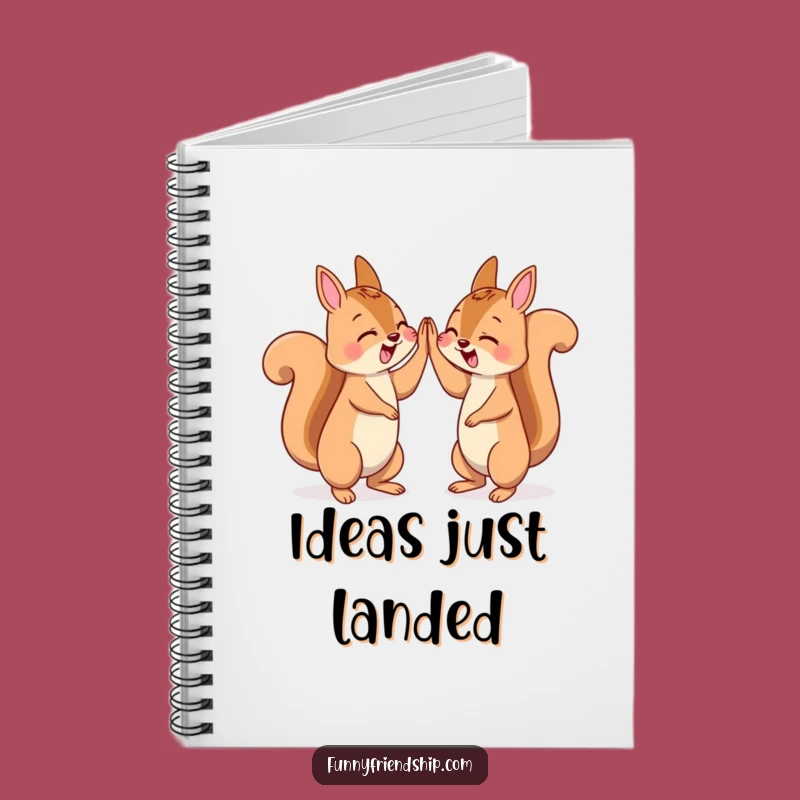 Funny Squirrel High Five Notebook - Lined Character Journal for Ideas