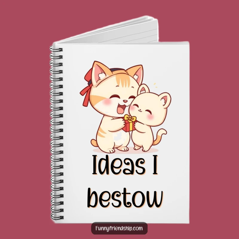 Funny Cat Gift Notebook - Lined Character Journal for Writing Ideas