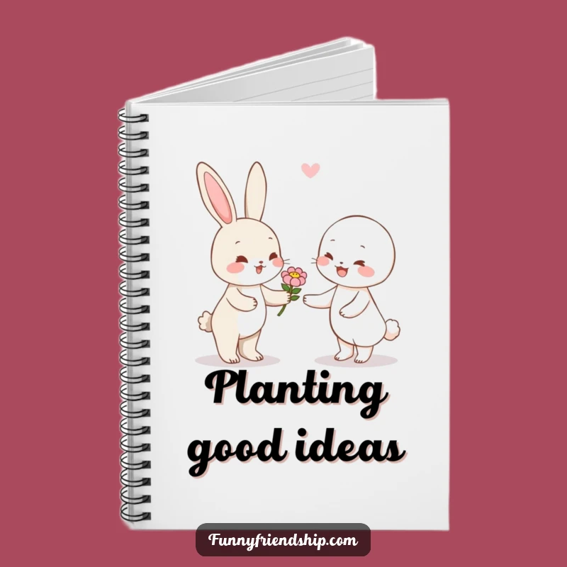 Funny Rabbit Flower Notebook: Cute Journal for Thoughts & Sweet Ideas