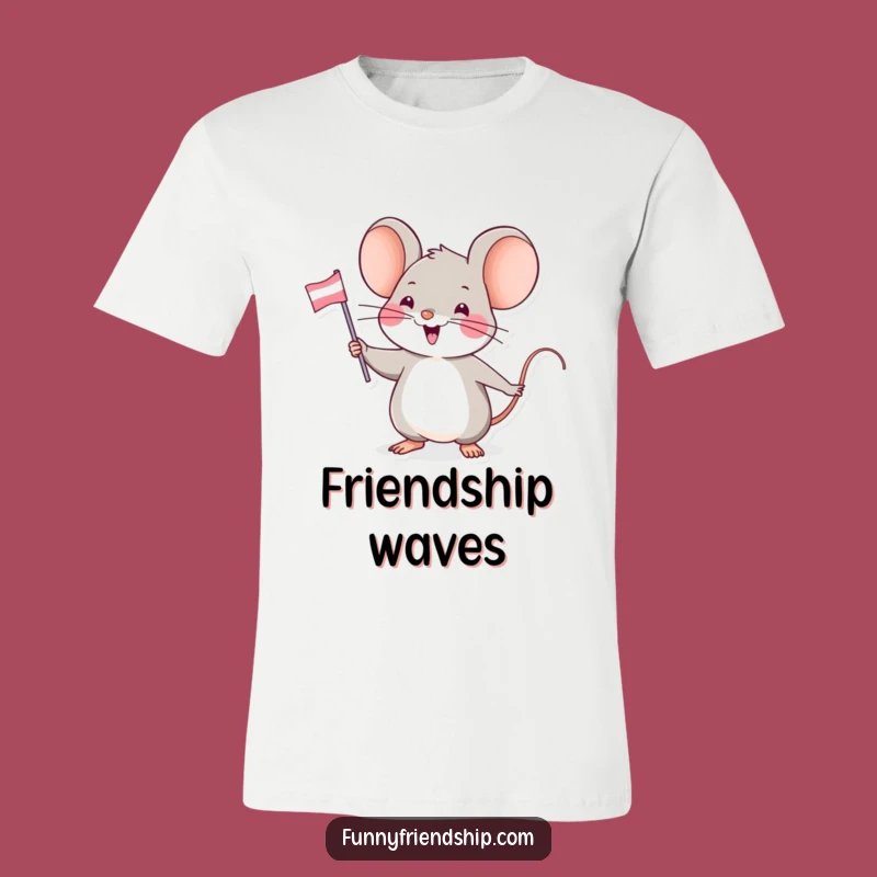 Funny Mouse Friendship Flag T-Shirt - Wear Your Friendly Spirit Proudly!