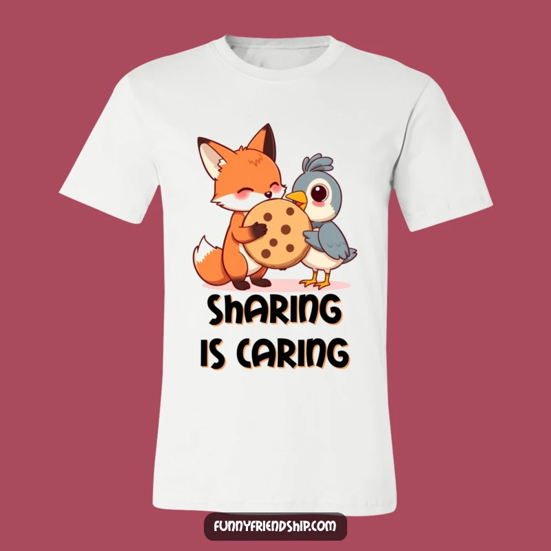 Funny Fox & Bird Cookie T-Shirt: Wearable Sweetness, A Hilarious Friendship Funny Gift