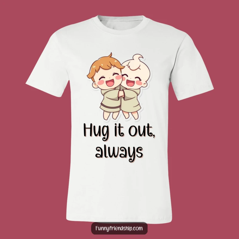 Funny Hugging Characters T-Shirt: Wear Your Affection and Smiles Out Loud