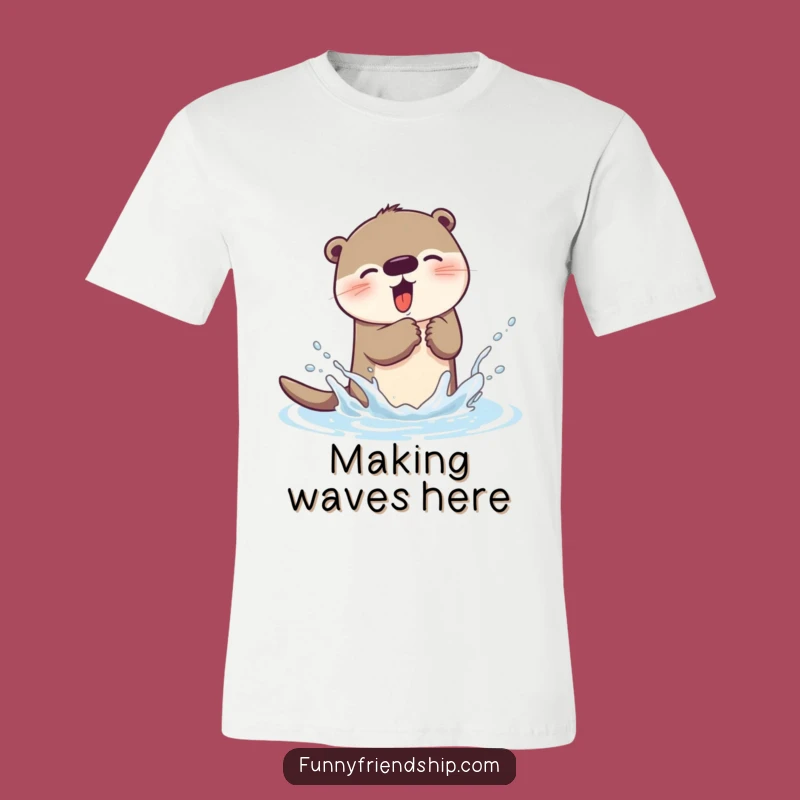 Funny Otter Splash T-Shirt: Playful Animal Tee, Perfect Gift for Laughs