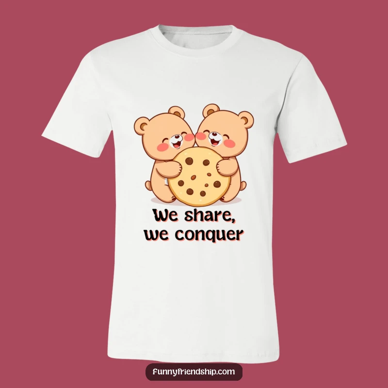 Funny Bear Cookie Pals T-Shirt - Adorable Sharing Tee!