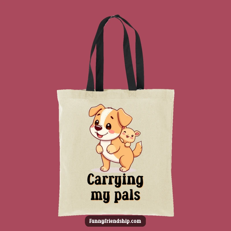 Funny Dog Piggyback Tote Bag - Durable Character Ride Bag for Pet Lovers