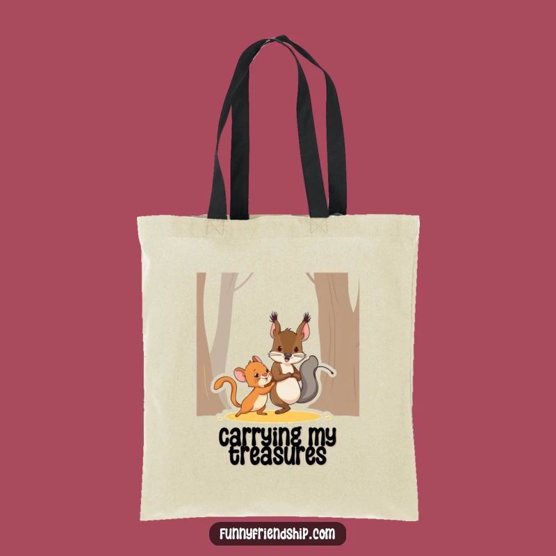 Funny Squirrel Mouse Tag Tote Bag: Carry Your Playful Spirit