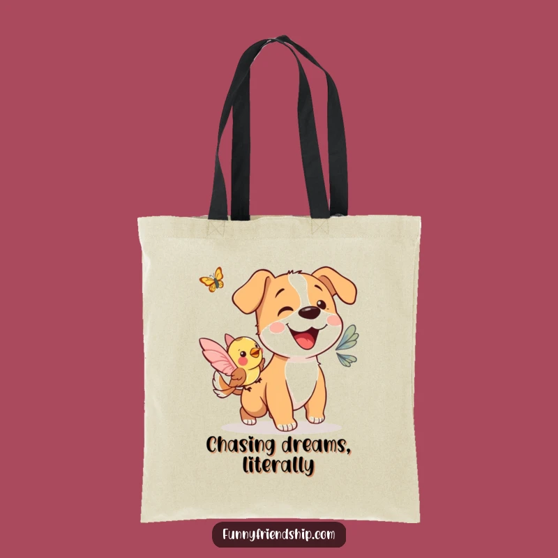 Funny Dog & Bird Butterfly Tote Bag: Carry Your Essentials with Hilarious Style