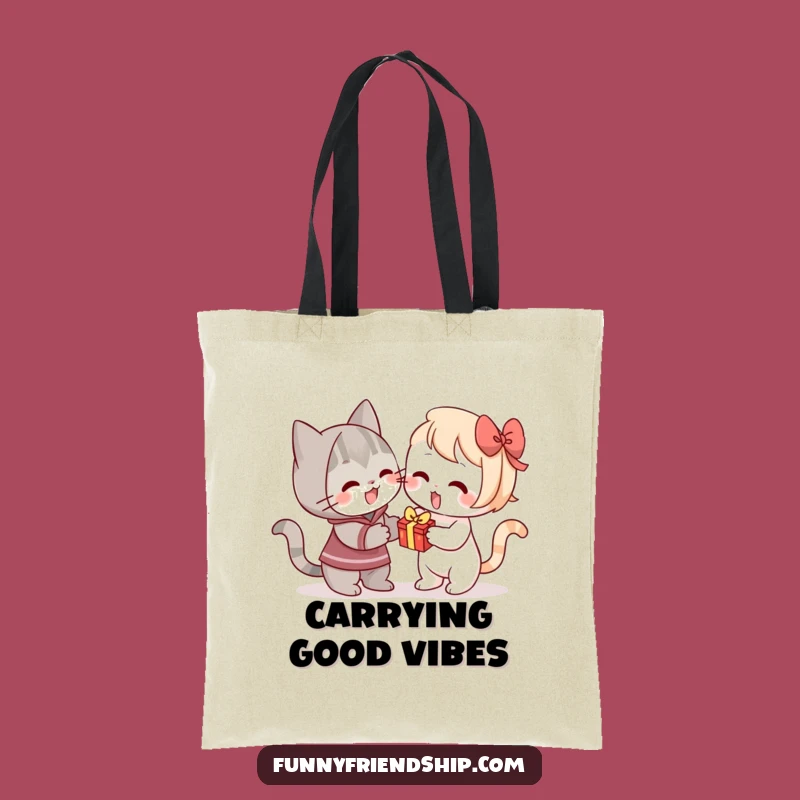 Funny Cat Gift Tote Bag: Carry Your Cat's Generosity