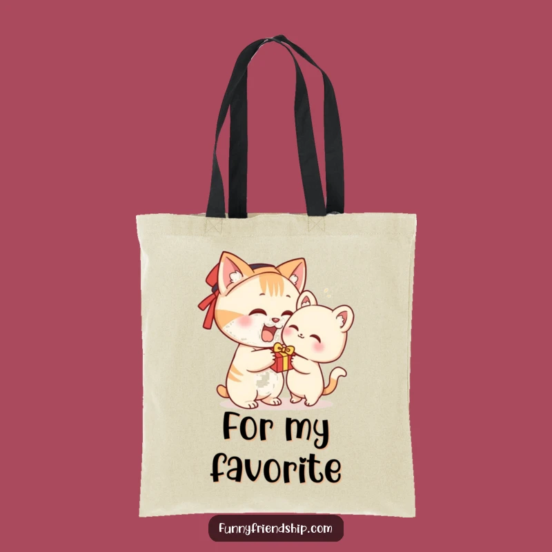 Funny Cat Gift Tote Bag - Durable Character Present Bag for Everyday Use