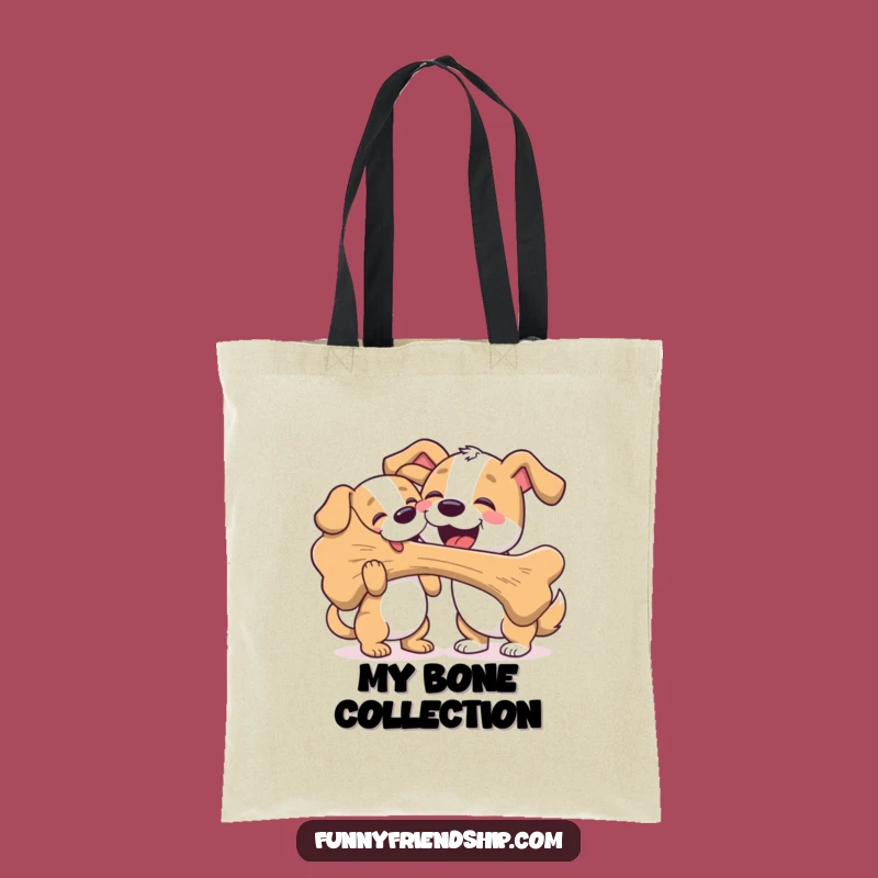 Funny Dog Bone Sharing Tote Bag: Carry Your Essentials with Paw-sitivity