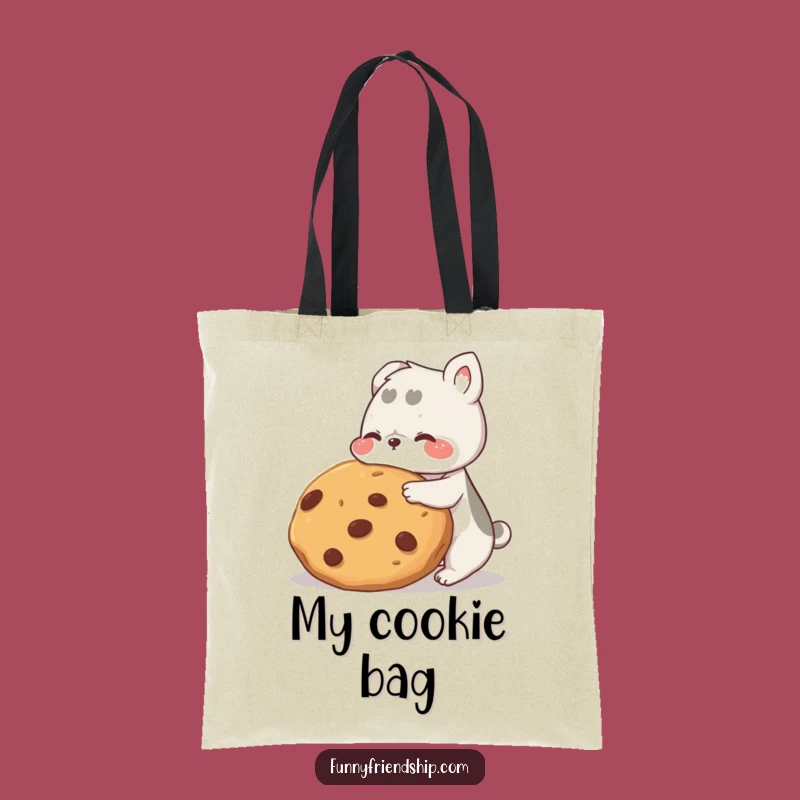 Funny Cookie Sharing Tote Bag: Carry Your Essentials with This Adorable and Funny Gift!